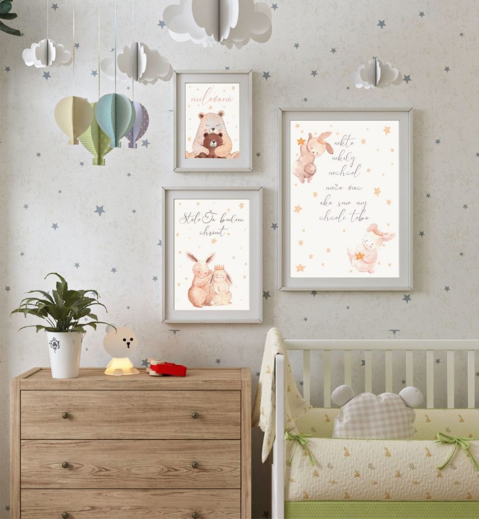 Zdarma obrázky do detskej izbičky. Zvieratká pre vaše bábätko. Dekorujte detskú izbu. 